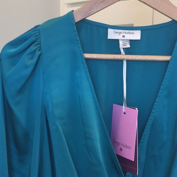 Holiday Vibes! NWT Sergio Hudson for Target turquoise bodysuit - Picture 3 of 10